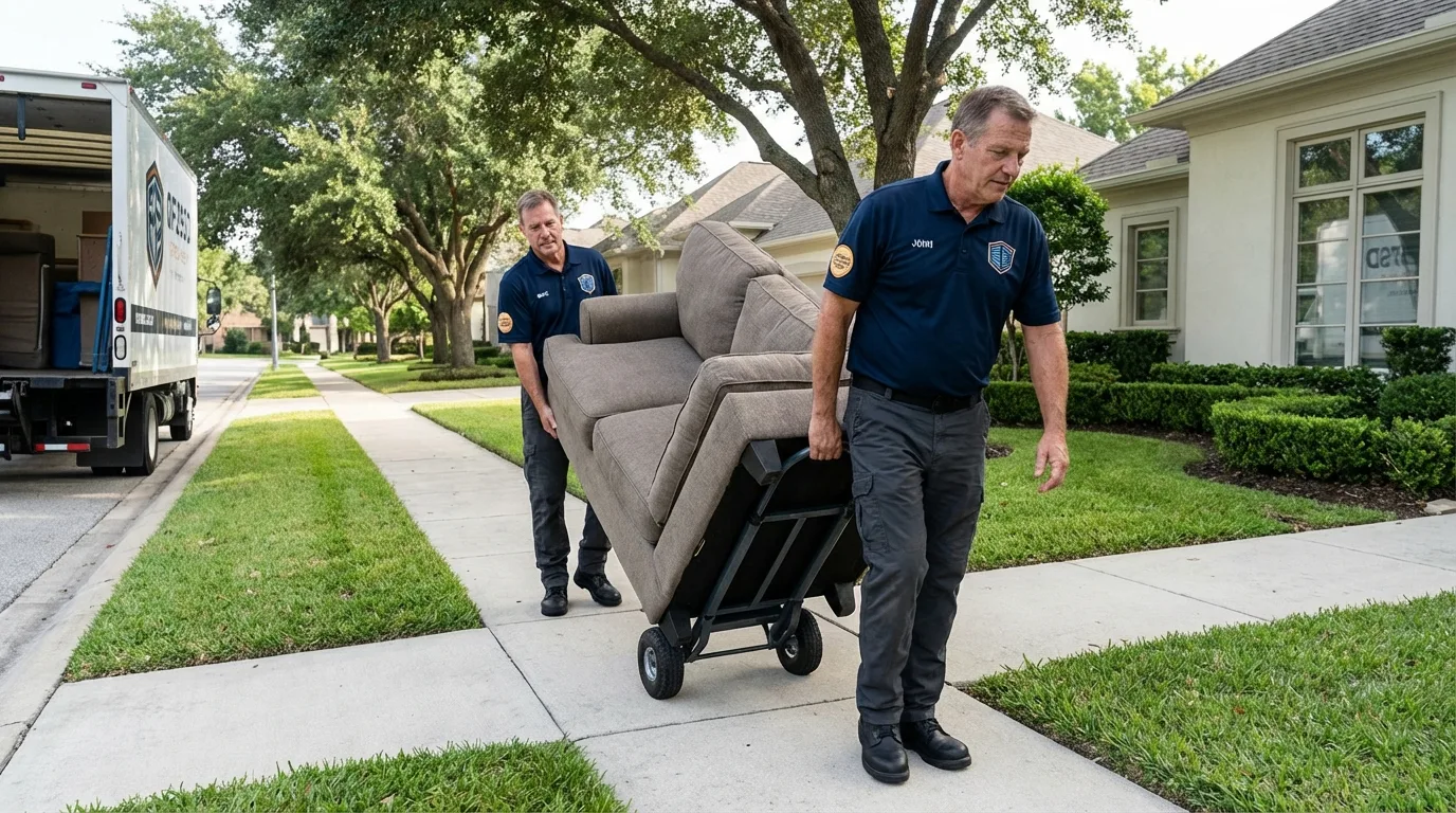 Local residential moving crew loading furniture in Whitley City, KY